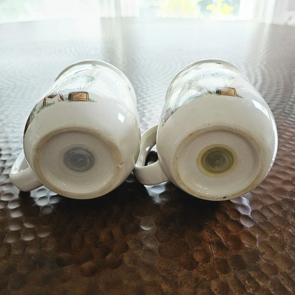 Thomson Pottery Birdhouse Salt & Pepper Shaker Set Cottagecore Kitchen Stoppers